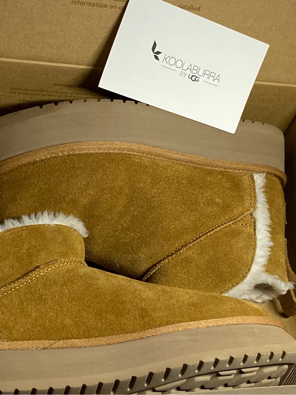 Koolaburra Chestnut Suede Shearling Slip-On Ankle Slippers